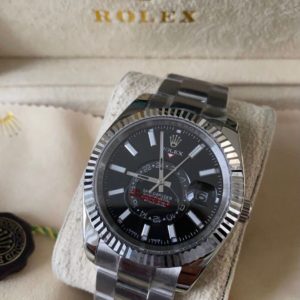 Rolex SkyDweller Zwarte Wijzerplaat Staal 01🍀