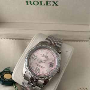 Rolex Dames Rose staal met steentjes 36mm 12