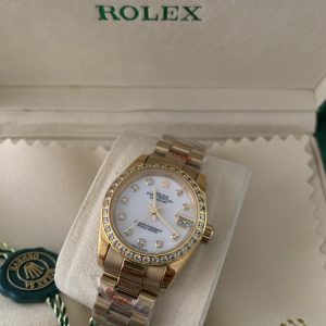 Rolex Dames Goud Steentjes 31mm