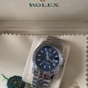 Rolex Dames blauw streepjes 36mm