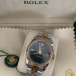 Rolex Dames Bicolor wimbeldon Goud 36mm