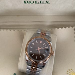 Rolex Dames Bicolor chocolate Rose jubilee 36mm