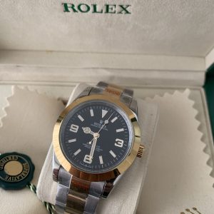Rolex Explorer bicolor saffier glas🌿